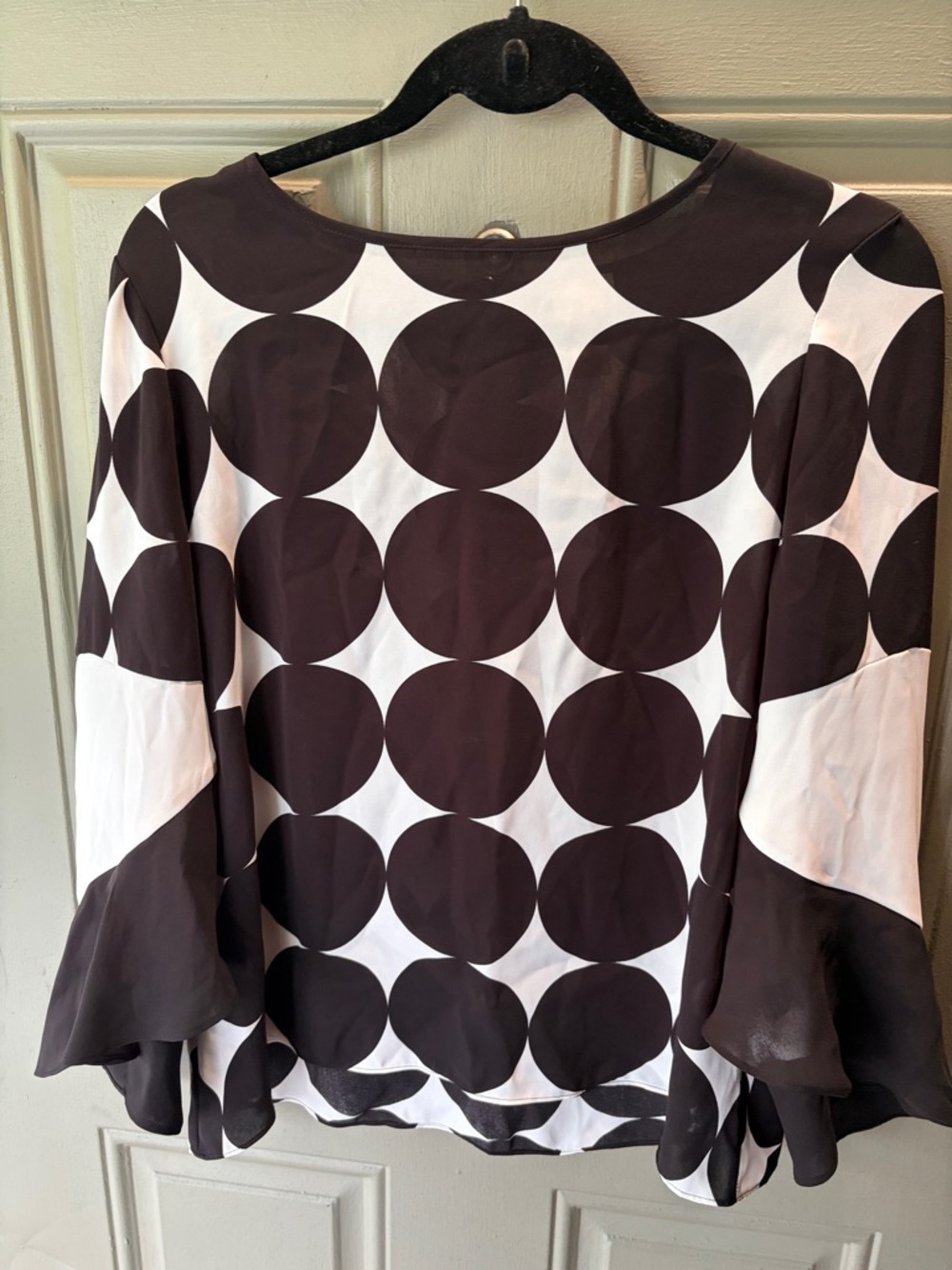 Women’s Black and White Polka Dot Blouse